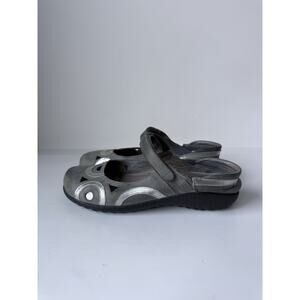 Naot Rongo Mary Jane Shoe Women’s Size 41 EU 10 US Gray Leather Slingback Flat